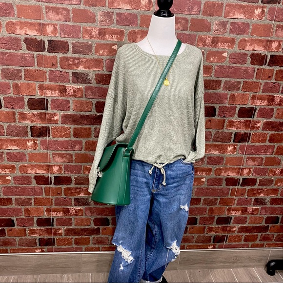 Cozy Dolman Sleeve Ribbed Top - Picture 1 of 14